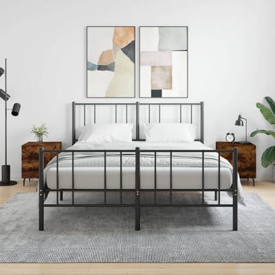 vidaXL - Nachtkastjes - 2 - st - 40x35x47,5 - cm - bewerkt - hout - gerookt - eikenkleur