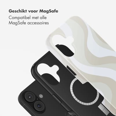 Selencia Hoesje - Geschikt voor Apple iPhone 17 - Backcover geschikt voor MagSafe - Desert Waves Beige