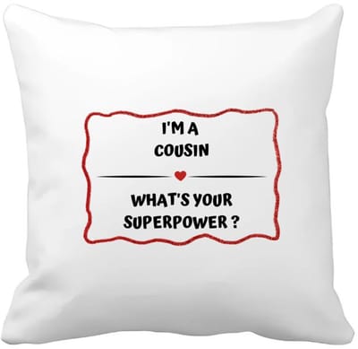 Akyol - i'm a cousin what's your superpower? Kussen hoes - Neef - super neef - verjaardag - cadeautje voor neef - neef artikelen - kado - geschenk - 40 bij 40 cm