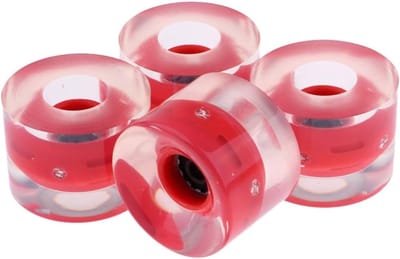 Skateboard Wielen - Longboard Wielen - Straat Rijden - Oplichten in Duisternis - 60mm 4 Stuks - Wit