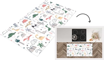 Keukenloper - Loper keuken - Patronen - Dino - Boom - 120x60 cm - Keukenloper vinyl