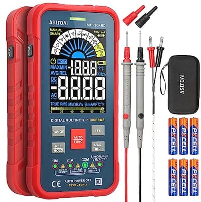 Slimme Multimeter 10000 tellingen voor AC/DC-stroom, spanning, temperatuur en weerstand