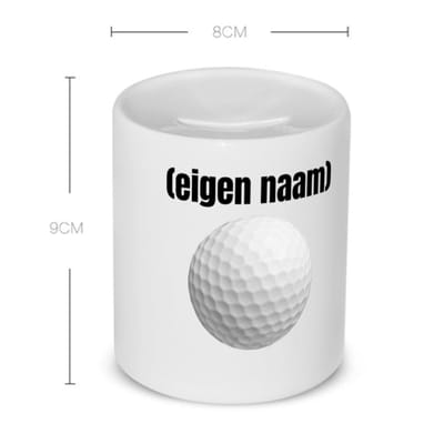 Akyol - golfbal met eigen naam Spaarpot - Golf - golfers - leuk cadeau voor iemand die houdt van golfen - cadeau - kado - 350 ML inhoud