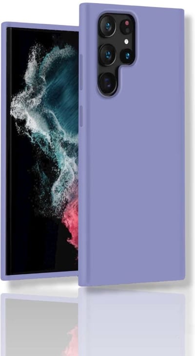 oTronica Hoesje Geschikt Voor Samsung Galaxy S22 Ultra backcover liquid siliconen hoesje - Lavendel