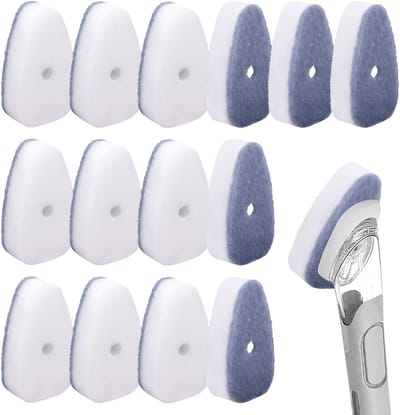 14st Afwasborstel Spons Navullingen voor Scrub Daddy Dish Daddy, Krasvrije Vervangende Koppen Duurzame Schrobpads voor Het Schoonmaken Keukenfornuizen Grills Badkamers(Alleen Sponskoppen)