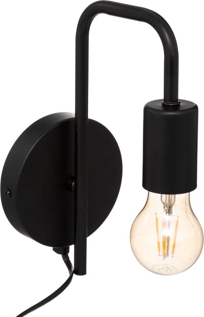 Atmosphera Wandlamp - Lamp - Zwart en Metaal - H25cm