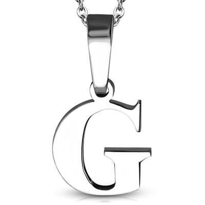 Amanto Ketting Letter G - 316L Staal PVD - Alfabet - 12x13mm - 50cm