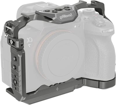 Quick Release Cage voor Sony A7R V/A7 IV/A7S III/A7R IV/A1 met Patented HawkLock, Cold Shoe en NATO Rail, Ideaal voor Fotografie en Videografie, Duurzaam en Antikras Ontwerp