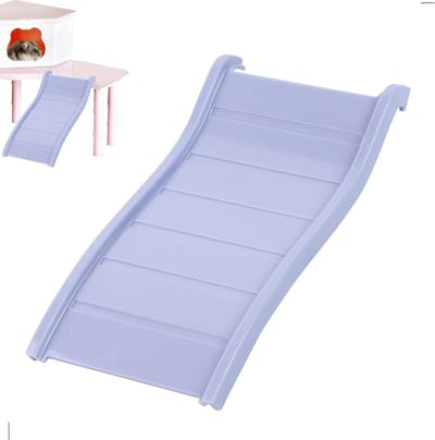 Hamsterladder Acryl - Klimbrug Hamster - Kooi Inrichting - Antislip Klauwbescherming - 19 cm - Paars