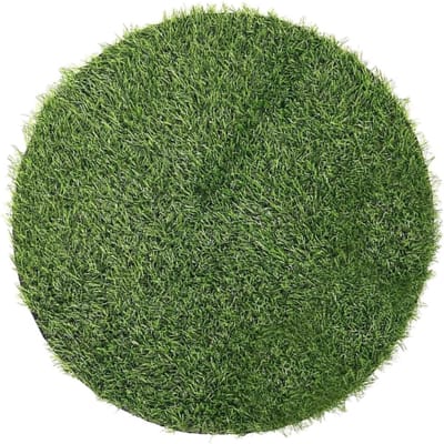 Kunstgrasmat Rond - Decoratie Gazon - Eettafel Decoratie - Lichtgewicht Plastic Materiaal - 50 cm Diameter - Groen