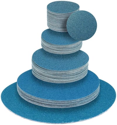 Schuurschijven Set - Schuurpapier Rond - Metaal Bewerken - Zelfslijpende Zirkoon - 400 mm 10 Stuks - Bruin