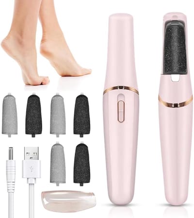Oplaadbare Pedicure Set voor Voetverzorging, Elektrische Eeltverwijderaar met Vervangbare Bestanden voor Dode, Harde en Gebarsten Huid