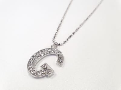 Ketting Met Letter Diamand - G