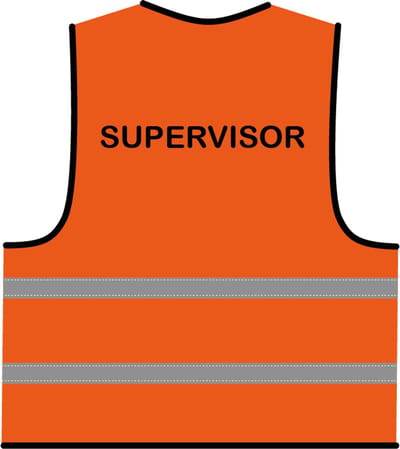 Supervisor hesje oranje - polyester - one size maat - reflecterend