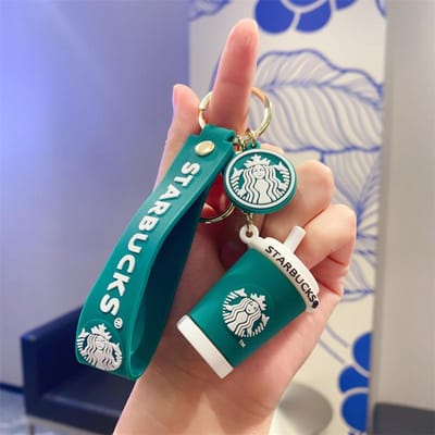 Creatieve Melkthee Kop Sleutelhanger Leuke Berenpop Sleutelhanger Tas Hanger Poppenmachine Cadeau