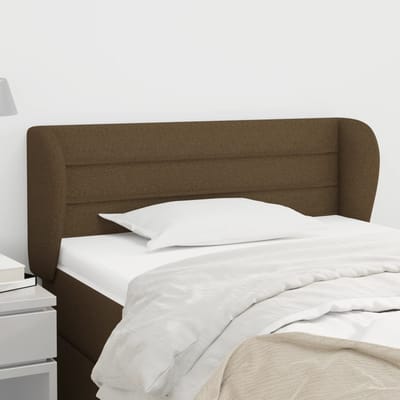 vidaXL - Hoofdbord - met - randen - 103x23x78/88 - cm - stof - donkerbruin