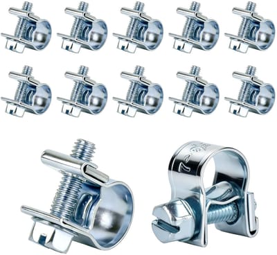 Slangklemmen, 7-9 mm, kleine verstelbare buisklemmen, verstelbare brandstofinjectiestijl, reparatieklemmen, verzinkte buisklemmen voor auto's, diesel, benzinebuis
