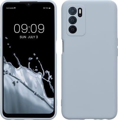 kwmobile telefoonhoesje geschikt voor Oppo A16 / A16s / A54s - Hoesje voor smartphone - Precisie camera uitsnede - TPU back cover in mat lichtblauw