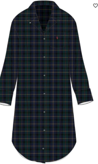 Ralph Lauren, slaapkleedje, groen ruit, L