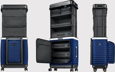Pull Up Suitcase - Luxe Koffer Trolley Systeem - 76cm - Estate Blue