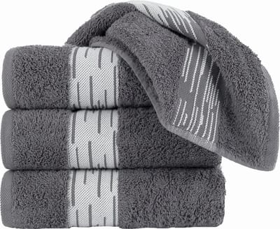 Homéé® Handdoeken Essentials 550g. m² 50x100cm 100% katoen badstof set van 4 stuks antraciet
