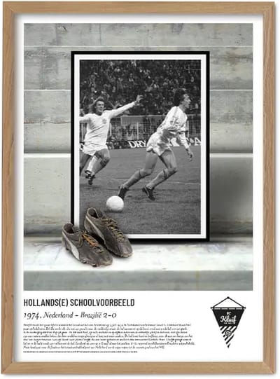 FC Kluif 'Hollandse schoolvoorbeeld' Poster - Retro Nederlands Elftal poster - 70 x 50 cm