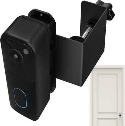 Deurbel Bevestiging - Camera Houder - Schadevrij Monteren - Verstelbare Hoek - 15 x 9 x 9 cm - Zwart
