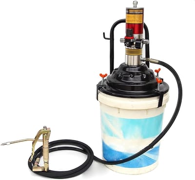 Pneumatische Vetpomp - Lucht Vetspuit - Voertuig Onderhoud - 50:1 Drukverhouding - 5 Gallon Vat - Grijs