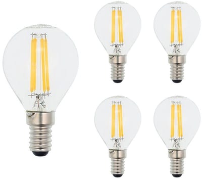 VITO LED Filament Kogellamp G45 E14 - 4W (vervangt 50W) - 520lm - 2700K - Ø45mm - 220-240V - Energiezuinig - 5 stuks