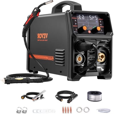 MIG lasapparaat - Synergetische machine - Metaal verbinden - 5-in-1 functie - 200 A - Grijs