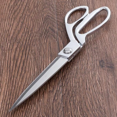 Professionele Kleermakersschaar, Roestvrij Staal Zilveren Lemmet Naaischaar, Kleding Knip Speciale Gereedschappen 8.5 inches gray