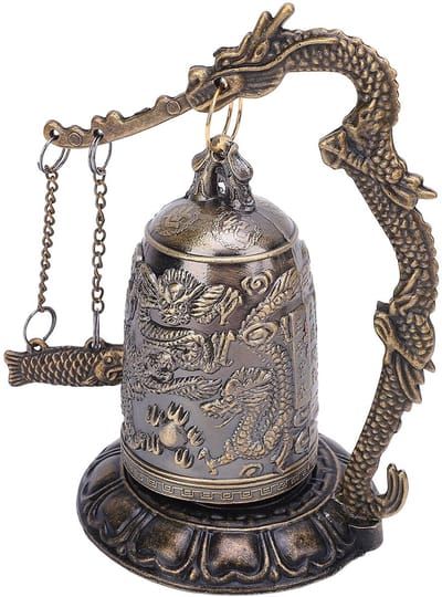 Dailygoods - Vintage Drakenbel Ornament met Meditatie Decor