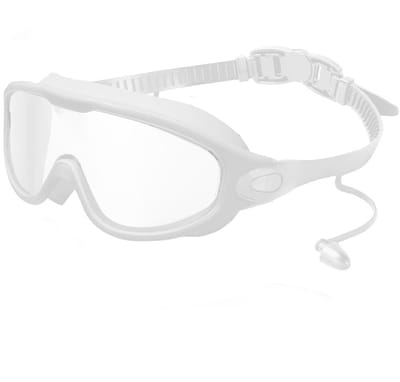 Zwembrillen (1 stuks) voor volwassenen (mannen en vrouwen), 180° breed gezichtsveld, anti-condens, UV-bescherming, zacht, verstelbaar siliconen zwemmasker met oordopjes en neusclip, lekvrij en comfortabel voor baantjeszwemmen en training, Stijl 8