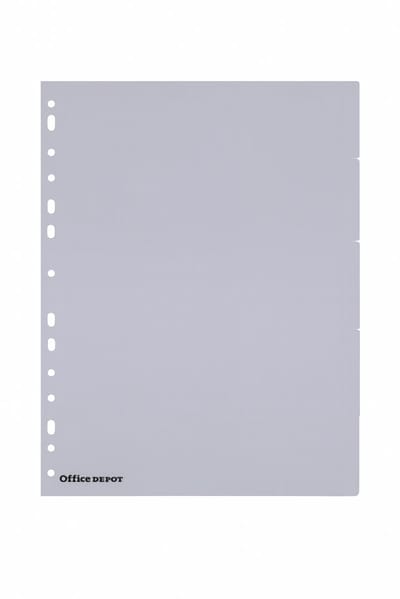 Office Depot - Tabbladen A4 - 5 tabs - Grijs - 23-gaats - Polypropyleen