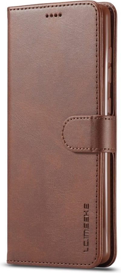 LC.IMEEKE Hoesje - Geschikt voor Samsung Galaxy A71 Hoesje - LC.IMEEKE Luxe Book Case - Donkerbruin
