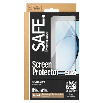 SAFE by PanzerGlass Ultra-Wide Fit Screenprotector voor de Oppo A60 4G