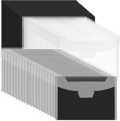 Dailygoods- Postzegelzakjes 40 Stuks - Rubber Magnetische Vellen - Bescherming Postzegels - DIY Scrapbooken - 180 x 136 x 0,2 mm Vellen - Opbergtas