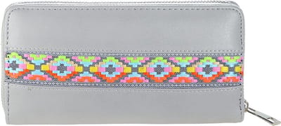 Damesdingetjes - Portemonnee - Aztec print - Summervibe - Grijs, multi - Genoeg ruimte voor smartphone