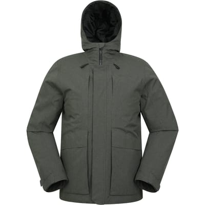 Mountain Warehouse Waterdichte gewatteerde heren Tempest Jacket (Kaki Groen)
