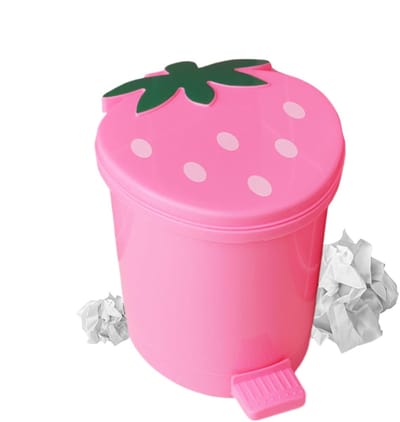 Opbergbakje - Prullenbakje - Kantoor Organiseren - Aardbei Design - 10 cm - Roze