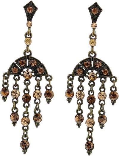 Behave - Oorhangers dames - Vintage stijl - Nikkelvrij - Bruin