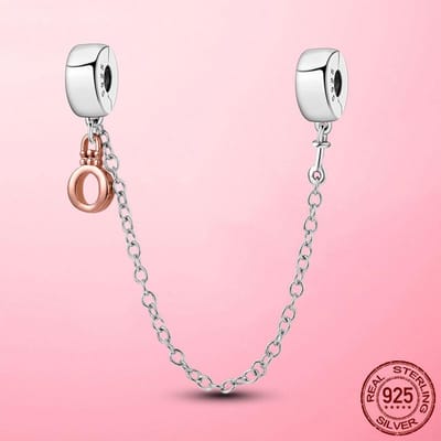 Sluiting Clip 925 Zilver Veiligheidsketting Clip Bedels Ster Kralen Stopper past Originele dora Armband Originele DIY Sieraden white