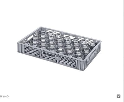 Glaskrat - Glazenkrat voor 33 glazen - max. glashoogte 72 mm - max. Ø 75 mm