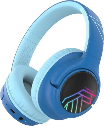 Bluetooth Hoofdtelefoon voor Kinderen - Over-Ear met Volumebegrenzing en LED-verlichting, Draadloos en met AUX-kabel, Opvouwbare Hoofdtelefoon met Microfoon