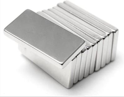 Platte Neodymium Magneten - Sterke Magneetjes - Hobby en Knutselen - Zeer Krachtige Aantrekkingskracht - 20x10x2 mm - Zilverkleurig
