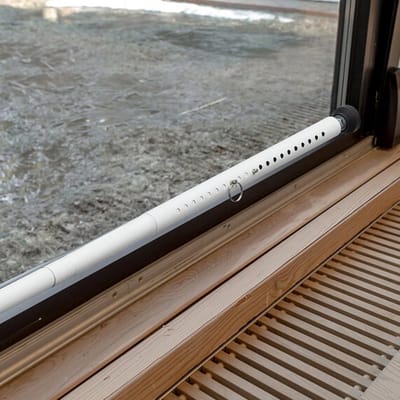 Schuifdeur Beveiliging - Veiligheidsstang Deur - Huis Beveiligen - Verstelbaar Zonder Boren - 43-129 cm - Wit