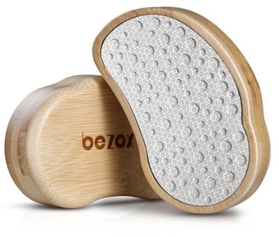 Voetvijl en Eeltverwijderaar - Pedicure Tool voor Dode Huidverwijdering, Harde Huidverwijderaar, Voetschraper van Chirurgisch RVS en Comfortabel Houten Handvat