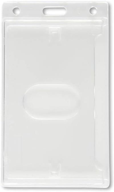 Verticale Badge Houder - ID Kaarthouder - Veilig Identificeren - Duurzame Kunststof - 3 5/8 x 2 3/4 inch - Transparant