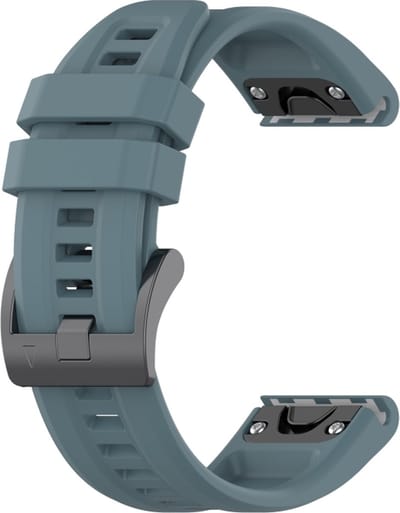 Siliconen bandje - geschikt voor Garmin Fenix 3 / 5X / 5X Plus / 6X / 6X Pro / 7X / 7X Pro / 8 (51 mm) / Quatix 3 / 6X / Tactix (7) / Enduro (2) / Descent Mk1 / Mk2(i) / Mk3i 51 mm / D2 / Delta PX / Mach 1 Pro / Epix Pro Gen 2 51 mm - steenblauw