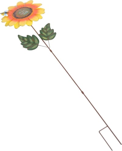 Zonnebloem Tuinsteker - Bloem Ornament - Tuin Decoreren - Metalen Ambacht - 68x29cm - Gemengde Kleur